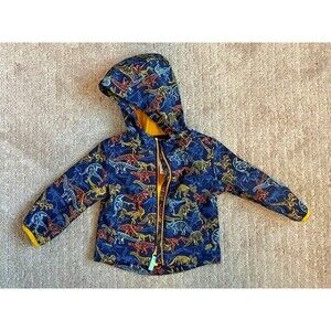 Cat&Jack 12mo Multicolor Dinosaur Hooded Jacket w/Pockets Fleece Lining